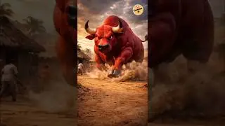 Gai aur Red Bull ki Ladai | Emotional 3D Cartoon Story#shorts#cartoon