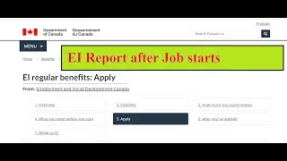 EI report after Job start | Less hours EI report | Covid 19 | how to stop ei | ei online report
