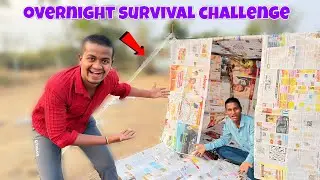 Overnight Survival Challenge in Paper House 😱 | Full Night Extreme Challenge
