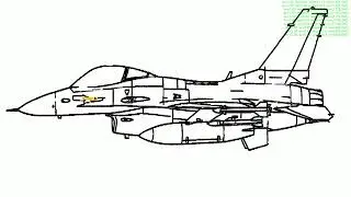 How to draw a F-16 fighter jet
