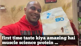 My 1st morning meal with muscle science whey protein with oatmeal first time taste kiya amazing hai