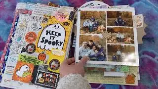 Oct. 2022 Junk Journal Flip: Daily journal ideas #junkjournal #journaling #smashbook #scrapbook