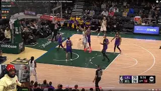 CashNasty Reacts To LAKERS at BUCKS | FULL GAME HIGHLIGHTS | March 13, 2025
