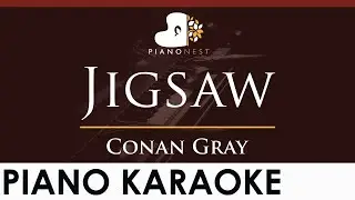 Conan Gray - Jigsaw - HIGHER Key (Piano Karaoke Instrumental)