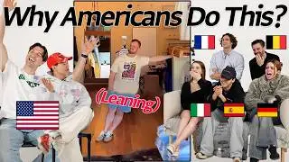 Things Only Americans Do! l Europeans React To The American Lean!