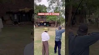 Turkish bow vs Flatbow #archery #traditionalarchery #ธนู