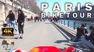 【4K】🇫🇷Paris Bike Ride 2021》Crowded Bike Lane along the Seine River