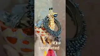 Giraffe🦒🦒 made with coconut🥥 🐚shell 🖇😊🫥🫶🫰#adorablecrafts #diy #artscraft