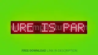 Failure Is Part of Success Scrolling Red Dot Matrix LED Text Animation on Green Screen Seamless Loop