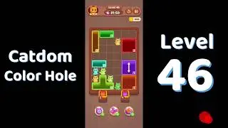 Catdom Level 46 walkthrough | Color Hole 🐱🕳️| Solutionguruji
