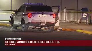 Greenville police officer out of hospital, recovering at home after Sunday morning ambush