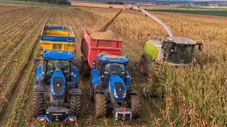Mokr&eacute; sil&aacute;že pod tlakem! Claas Jaguar 950 + 2x New Holland + Tatra Phoenix v akci!
