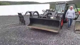 2008 Bobcat V518 VersaHandler With Bucket Forks And Grapple Cab Heat For Sale Part 2 Video Nice