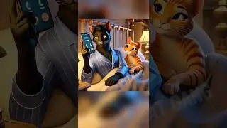When cat mother found that her husband was cheating&hellip;😢#kitten #funny #trending #shorts #sad #aicat