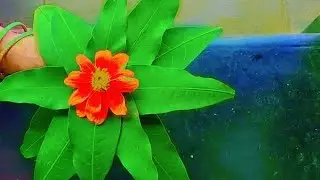 Leaf craft work || mango leaf craft work 
