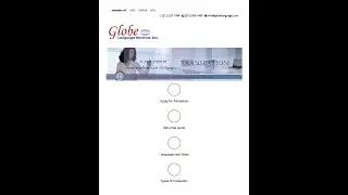 Applying for Translations on Globe Language Services' website.