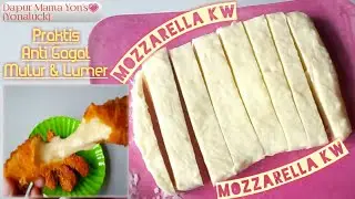 Resep KEJU MOZZARELLA KW | Keju MOZZARELLA HOMEMADE | Cuma 3 Bahan Saja !! | Anti Gagal, Mulur Lumer