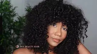Super Bouncy Pixie Curly Bang Wig | Hot Beauty Hair