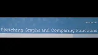 Module 1 Lesson 4 Sketching Graphs and Comparing Functions