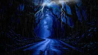 Sleep Better Tonight 😴 Rain Sounds on a Quiet Forest Road 🌧️🌲
