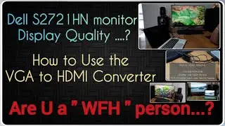 Best Monitor to Work from home | Dell #S2721HN  🖥️ 😃👌🏽 | VGA to HDMI Converter for PC & Laptop