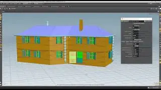 procedural house Houdini + Substance painter