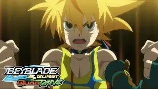 Beyblade Burst Quad Drive Episode 6 - Free vs Bel - Rematch [English Dub)