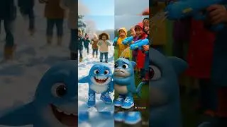 WATER GUN FIGHT vs BABY SHARKS! 🦈 Epic SPLASHBATTLE with a SNOWBALL TWIST You Won&rsquo;t Expect! ❄️