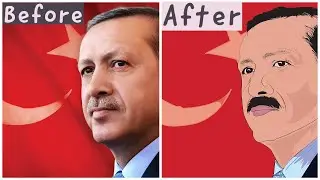 How To Create Vector Art | Tayyip Erdoggan (Tayyab Erdogan) | Vector Art (Adobe Illustrator)
