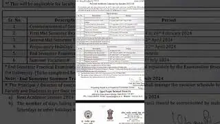 final exam calendar ptu  6th  n 8th #ptu#punjabtechnicaluniversity #exam#result #2023 #2024