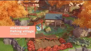 Abandoned Inazuman Fishing Village 🧡 | serenitea pot timelapse tutorial