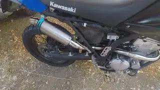 KLX300R Exhaust installed on a KLX 300SM