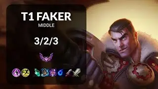 T1 Faker Jayce vs Syndra MIDDLE - KR MASTER Patch 15.9