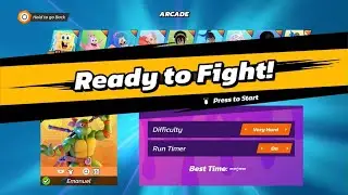 Arcade No Retrys Very Hard: Michelangelo Nickelodeon All-Star Brawl