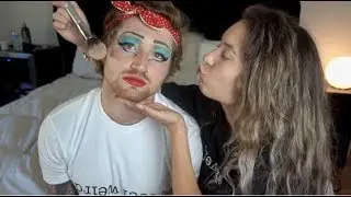 DOING MY BOYFRIENDS DRAG MAKEUP!!