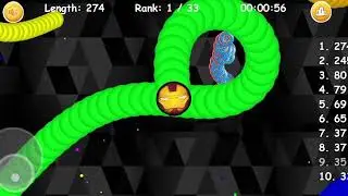 Worms zone io !! Cacing Besar Superhero Iron Man !! Slither Snake Giant #92828
