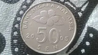 Error Coin of Malaysia 50 sen  Agong  2005  Coin error and Value