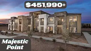 New Townhomes For Sale Southwest Las Vegas | Majestic Point by Beazer | Barclay Model Tour $451,990+