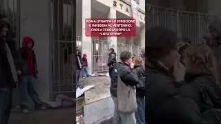 STRAPPA LO STRISCIONE E INNEGGA AL FASCISMO! CAOS AL LICEO