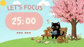 25/05 Pomodoro Focus timer - Study with me | Lofi music helps to focus on studying