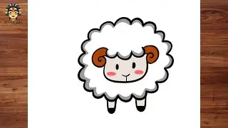 How To Draw Cartoon Sheep Step by Step for Beginners