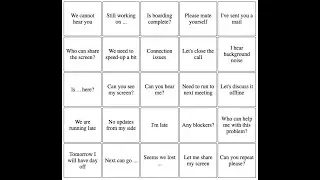 Daily Scrum Bingo in 5 minutes - JavaScript - 5minsofcode.com