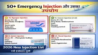 50+ Emergency Injection और उसका उपयोग||emergency drugs name and uses||medicine names and uses||