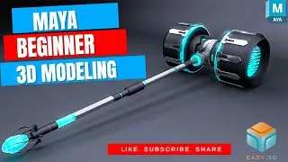 Sci-Fi Hammer 3D Modeling in Maya | Step-by-Step Tutorial | Autodesk Maya for Beginners