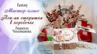 Поп-ап открытка в коробочке/ Мастер-класс / Скрапбукинг / #dies_fantasy
