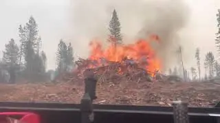 Winchester pile burning.