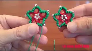 46' TUTORIAL STELLA NATALE CHIACCHIERINO AD AGO STAR CHRISTMAS NEEDLE TATTING FRIVOLITE' фриволите