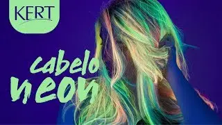 1. Cabelo NEON Arco-&iacute;ris - Brilha na Luz Negra - Keraton NEON Colors - Transforma&ccedil;&atilde;o KERT