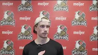 Nate Danielson on returning to Grand Rapids after 28 games with the Red Wings