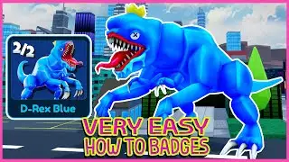 Roblox NEW D-REX DINOSAUR - How to get D-REX Blue Lv3 - 4  Badges in Morph World